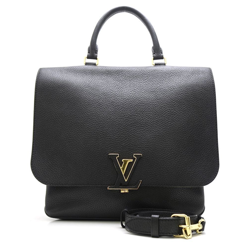 LOUIS VUITTON Volta Calf leather LV logo 2way shoulder bag Handbag Shoulder Bag M53771 Gold Metal Black